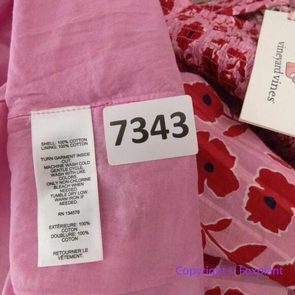 New!  Vineyard Vines Rock Rose Floral Smocked Midi‎ Dress, size M - Picture 13 of 15